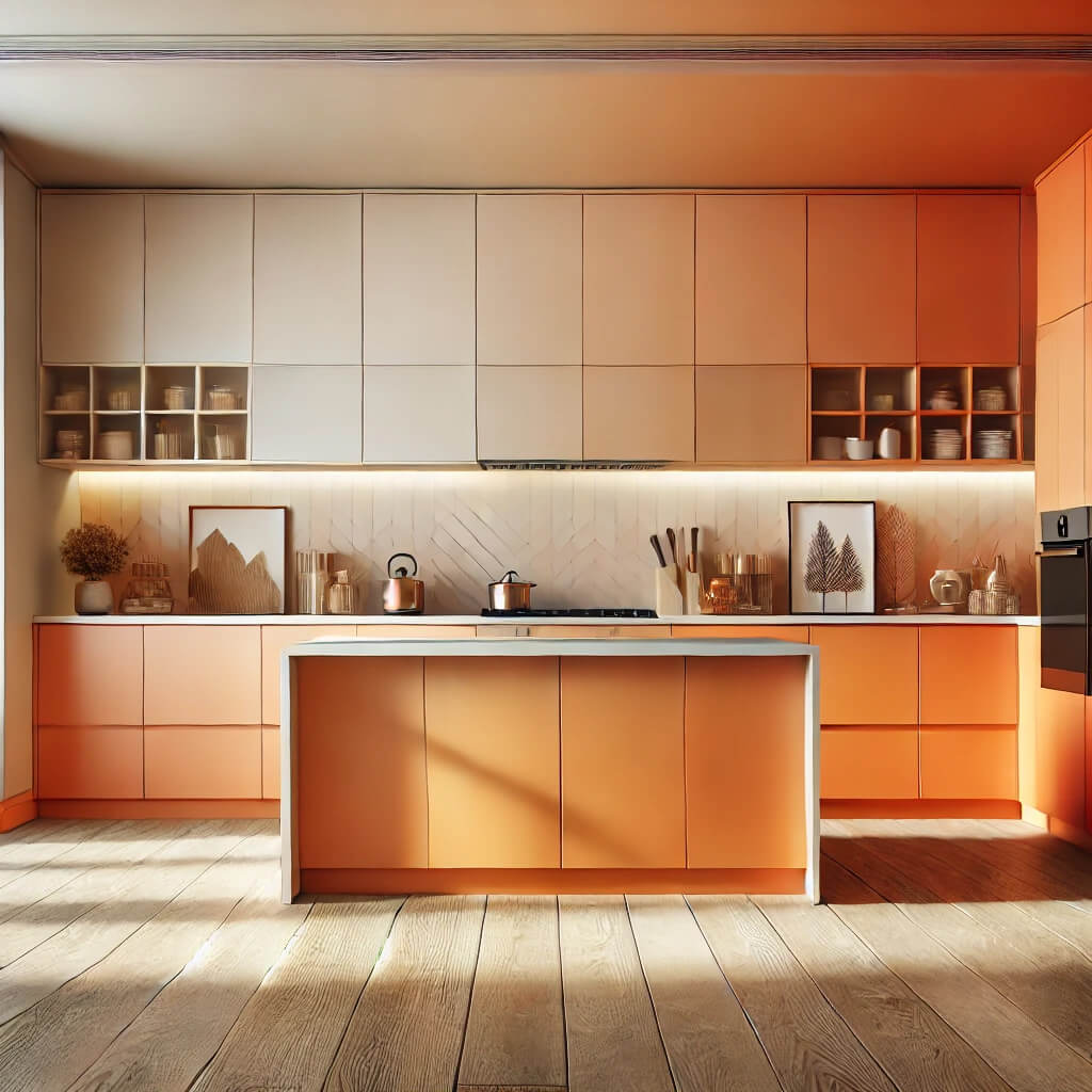 Orange Kitchen Ombre Effect