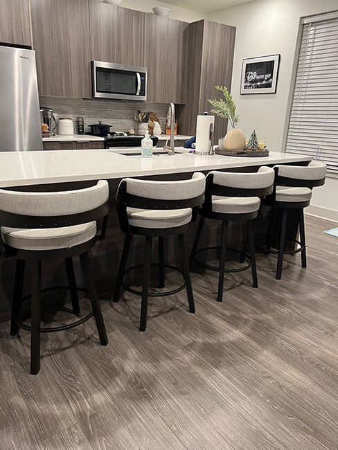 Most Popular Russell Swivel Bar Stools in Customer's Kitchen