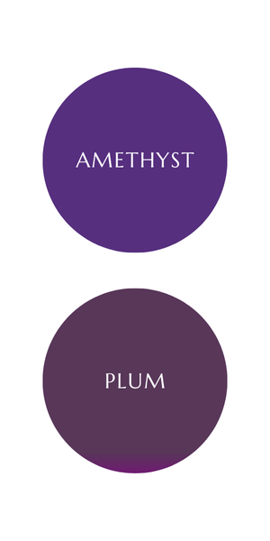 Amethyst Purple (top) and Plum Purple (bottom)