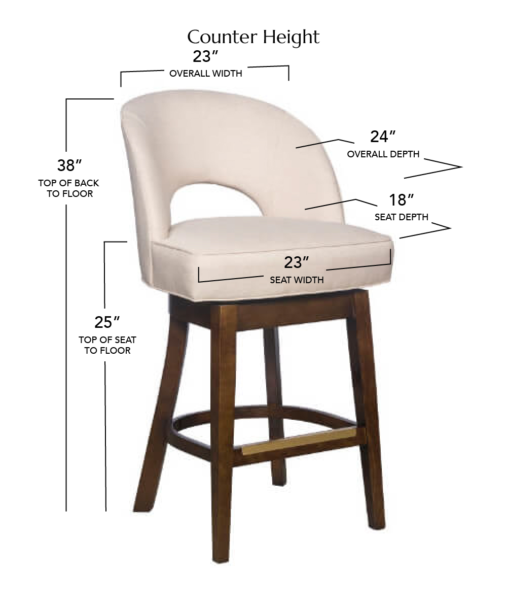 Style Upholstering's 47-SWBS Counter Height Dimensions