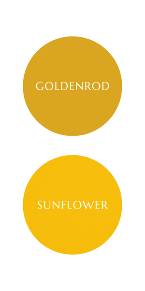 Goldenrod Yellow (top) and Sunflower Yellow (bottom)