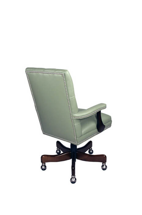 Style Upholstering's 801AS Executive Chair with Tufting and Padded Arms - Back View