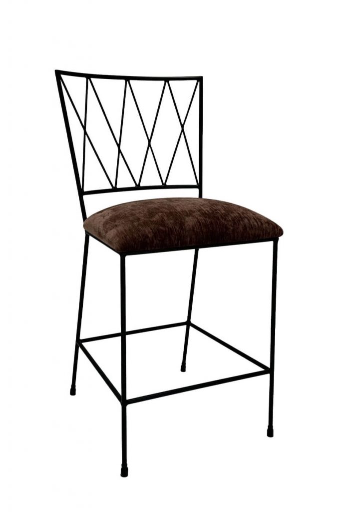 Wesley Allen's Stella Transitional Metal Bar Stool with X Back