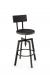 Amisco's Architect Swivel Stool in Charcoal Gray