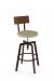 Amisco Architect Swivel Bar Stool in Brown