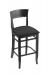 Holland's #3160 Hampton Bar Stool in Black Wood and Black Seat Cushion