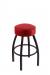 C8B1 Classic Series Backless Swivel Stool with Red Seat Cushion