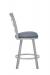 Wesley Allen's Edmonton Swivel Counter Stool in Silver Metal Finish - Side View