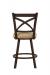 Wesley Allen's Edmonton Swivel Counter Stool in Sun Bronze Metal Finish - Back View