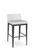 Amisco's Ethan XL Black Modern Bar Stool with Gray Seat and Back