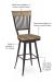 Wood seat is available in a variety of wood finishes and the metal has joints that are welded for support. This bar stool is custom made for you!