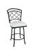 Wesley Allen's Boston Swivel Barstool, Lattice Back Design and Square Seat Cushion