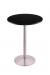 Holland's #214-22 Table with Stainless Steel Base and Black Round Top