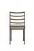 Wesley Allen's Benton Modern Metal Brown Dining Chair with Seat Cushion - Back View