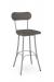 Amisco's Bean Silver/Gray Swivel Bar Stool with Wood Back and Seat