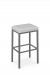 Amisco's Bradley Modern Narrow Backless Bar Stool in Gray