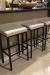 Amisco's Bradley Modern Barstools Shown in Modern Brown Kitchen