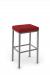 Amisco Bradley Non-Swivel Stool with Seat Cushion