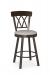 Amisco's Brittany Dark Brown Swivel Bar Stool with X Back