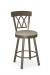 Amisco's Brittany Bronze Swivel Bar Stool with X Back