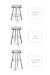 Amisco's Bryce Swivel Stool in Counter, Bar, and Spectator Heights