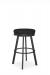 Amisco's Bryce Black Backless Bar Stool with Handle Pull