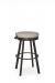 Amisco's Bryce Backless Transitional Swivel Bar Stool in Brown