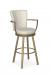 Amisco's Cardin Swivel Gold Bar Stool with Arms