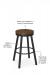 Wood seat is available in a variety of wood finishes and the metal has joints that are welded for support. This bar stool is custom made for you!