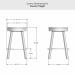 Amisco's Connor Counter Height Dimensions