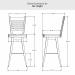 Amisco's Edwin Bar Height Dimensions