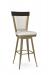 Amisco's Eleanor Gold Swivel Bar Stool with Wood Back