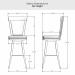 Amisco's Eleanor Bar Height Dimensions