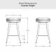 Amisco's Grace Backless Stool Dimensions for Counter Height