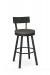 Amisco's Lauren Dark Gray Modern Swivel Bar Stool with Low Back