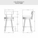 Amisco's Lauren Counter Height Dimensions