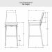 Amisco's Linea Bar Height Dimensions