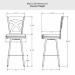 Amisco's Marcus Counter Height Dimensions