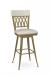 Amisco's Oxford Modern Gold Swivel Bar Stool with Cross Back Design