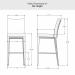 Amisco's Pablo Bar Height Dimensions