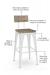 Wood seat and back is available in a variety of wood finishes and the metal has joints that are welded for support. This bar stool is custom made for you!