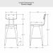 Amisco's Upright Counter Height Dimensions