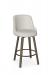 Amisco's Diaz Light Brown Modern Swivel Bar Stool with Upholstered Back