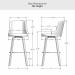 Amisco's Diaz Swivel Bar Stool Dimensions for Bar Height