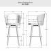 Amisco's Benson Swivel Bar Stool Dimensions for Bar Height