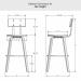 Amisco's Esteban Wood Dimensions for Bar Height