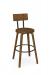 Amisco's Esteban Wood Swivel Bar Stool with Hammered Back