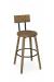 Amisco's Esteban Cashew Wood Swivel Bar Stool with Back