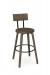 Amisco's Esteban Wood and Metal Swivel Bar Stool in Gray Brown Finish