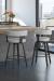 Amisco's Fletcher Modern Wood Upholstered Bar Stools in Kitchen